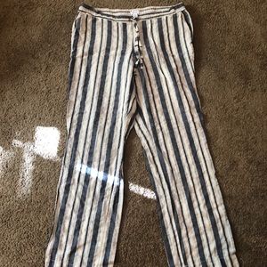 Linen Striped Pants
